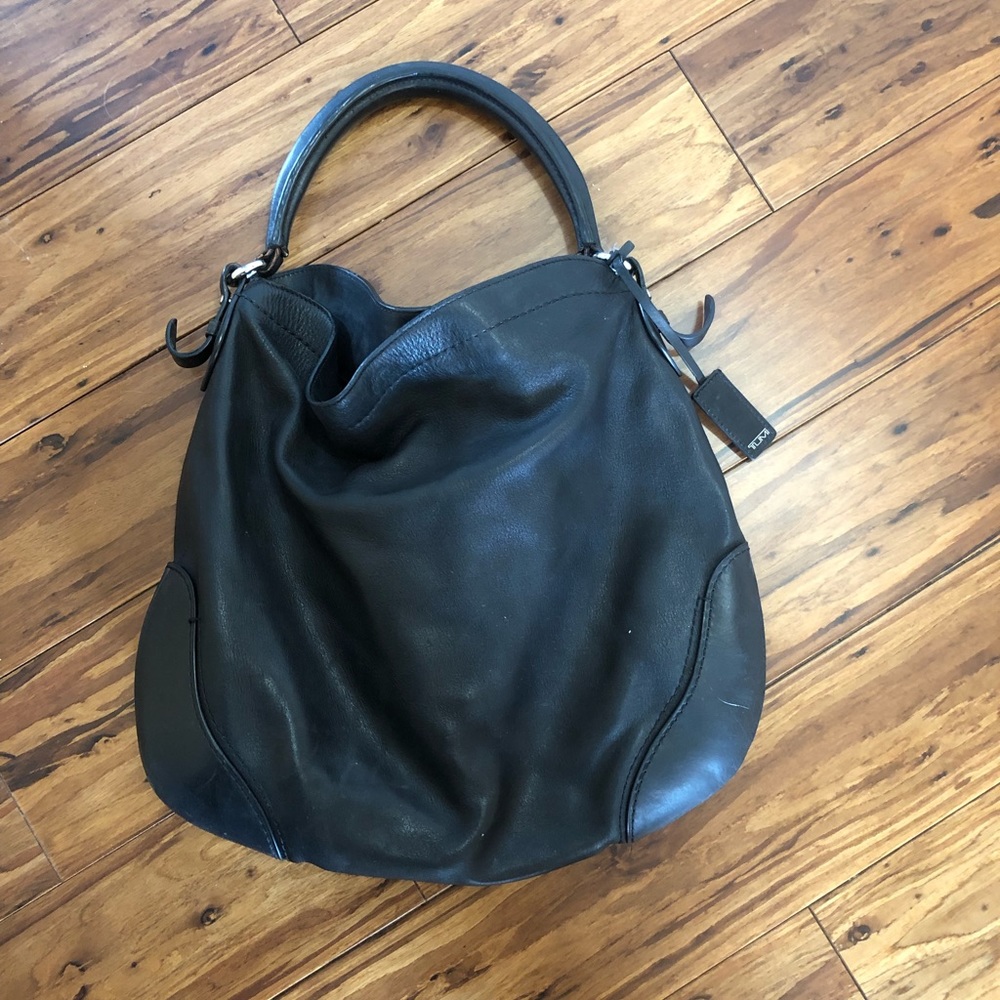 Tumi leather hobo handbag